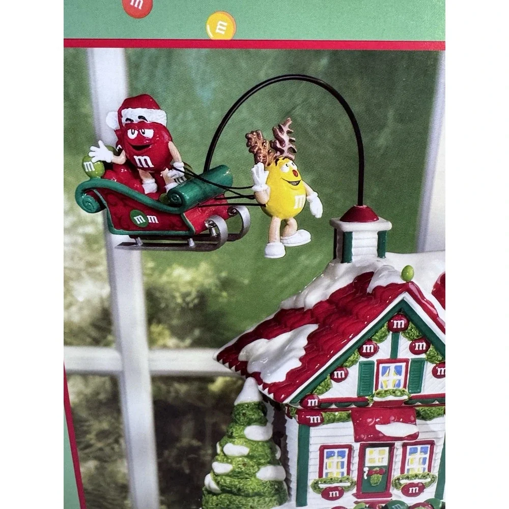 *VERY RARE!* NEW IN BOX! Department 56 - M&M's‎ Lighted Santa House! Impossible